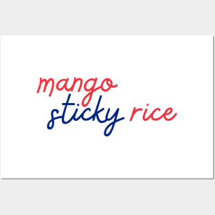 mango sticky rice - Thai red and blue - Flag color Posters and Art